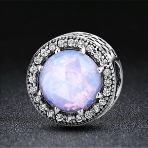 Pandora radiant heart charm in opal…